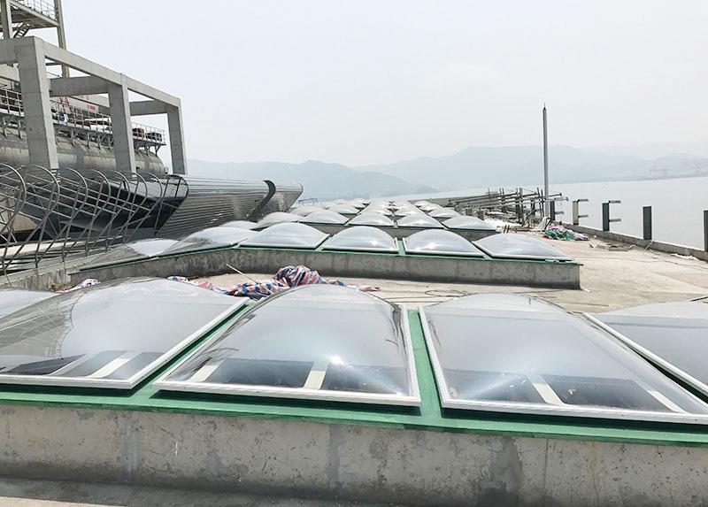 華能羅源電廠汽機房屋面采光罩工程案例